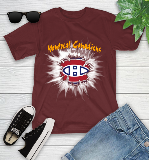 Montreal Canadiens NHL Hockey Adoring Fan Rip Sports Youth T-Shirt 14