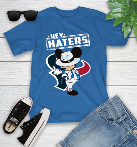 NFL Hey Haters Mickey Football Sports Houston Texans Youth T-Shirt 12