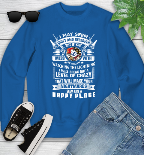 Tampa Bay Lightning NHL Hockey Don't Mess With Me While I'm Watching My Team Sports Youth Sweatshirt 7