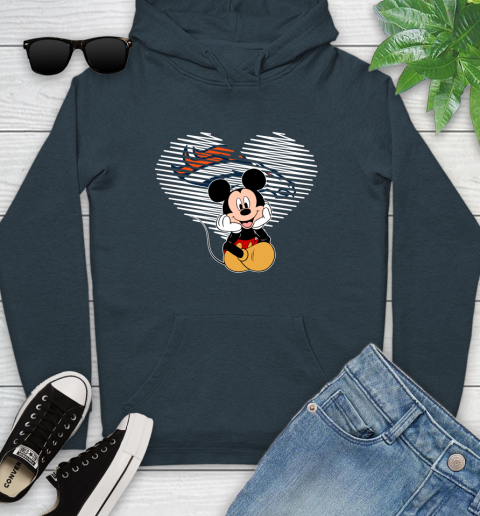 NFL Denver Broncos The Heart Mickey Mouse Disney Football T Shirt_000 Youth Hoodie 10