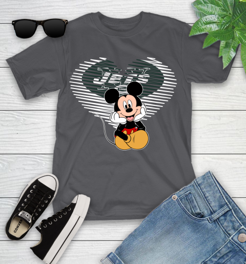 NFL New York Jets The Heart Mickey Mouse Disney Football T Shirt_000 Youth T-Shirt 6