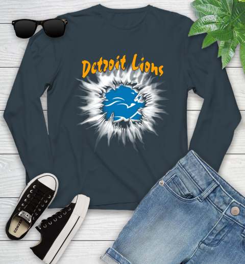 Detroit Lions NFL Football Adoring Fan Rip Sports Youth Long Sleeve 9