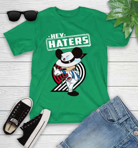 NBA Hey Haters Mickey Basketball Sports Portland Trail Blazers Youth T-Shirt 8