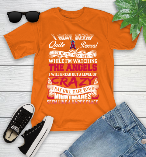 Los Angeles Angels MLB Baseball Don't Mess With Me While I'm Watching My Team Youth T-Shirt 9