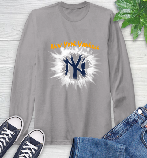 New York Yankees MLB Baseball Adoring Fan Rip Sports Long Sleeve T-Shirt 6