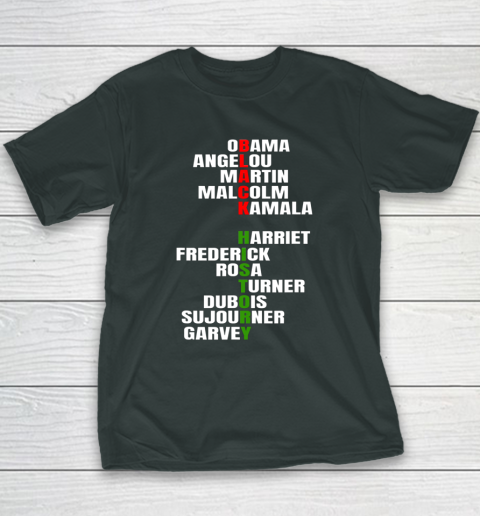 Obama Angelou Inspirational African Black History Month Youth T-Shirt 3