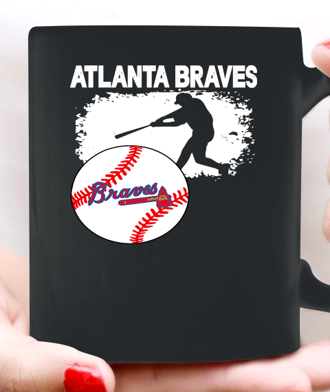 Atlanta Braves Baseball Distressed Game Day Brave Vintage Fan Lover Ceramic Mug 11oz