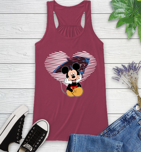 NFL Carolina Panthers The Heart Mickey Mouse Disney Football T Shirt_000 Racerback Tank 7