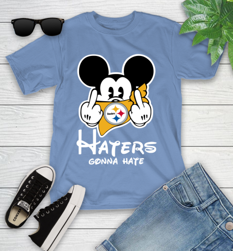 NFL Pittsburgh Steelers Haters Gonna Hate Mickey Mouse Disney Football T Shirt_000 Youth T-Shirt 15