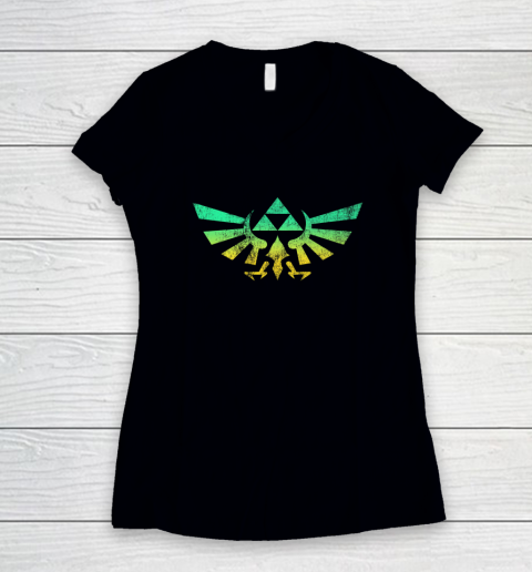 Triforce Shirt Legend of Zelda Women's V-Neck T-Shirt