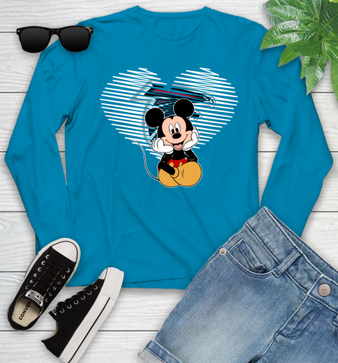 NFL Atlanta Falcons The Heart Mickey Mouse Disney Football T Shirt_000 Youth Long Sleeve 8