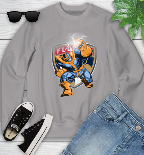 Florida Panthers NHL Hockey Thanos Avengers Infinity War Marvel Youth Sweatshirt 3
