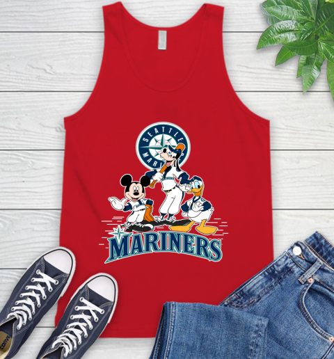 MLB Seattle Mariners Mickey Mouse Donald Duck Goofy Baseball T Shirt Tank Top 5