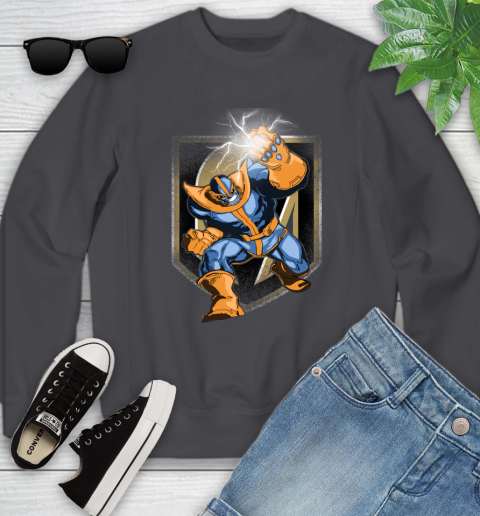 Vegas Golden Knights NHL Hockey Thanos Avengers Infinity War Marvel Youth Sweatshirt 5