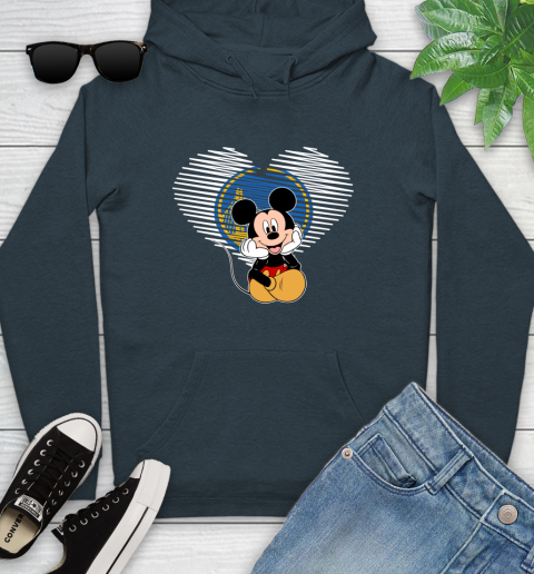 NBA Golden State Warriors The Heart Mickey Mouse Disney Basketball Youth Hoodie 10
