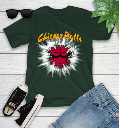 Chicago Bulls NBA Basketball Rip Sports Youth T-Shirt 5
