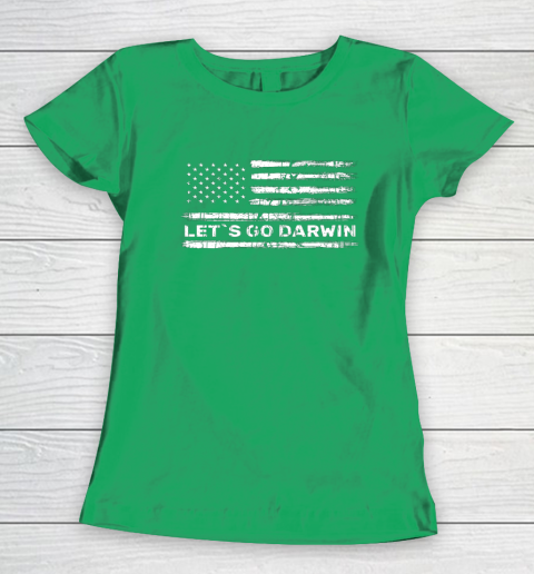 Lets Go Darwin Funny Sarcastic Us Flag Women's T-Shirt 12