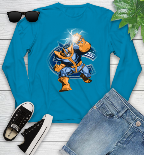 Vancouver Canucks NHL Hockey Thanos Avengers Infinity War Marvel Youth Long Sleeve 8