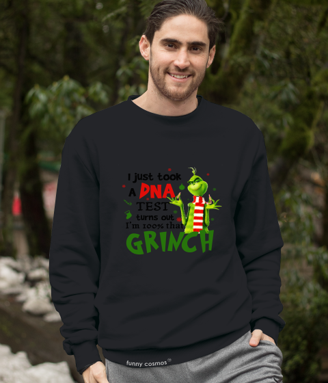 Grinch T Shirt, I Just Took A DNA Test Tshirt, I'm 100% That Grinch Shirt, Christmas Gifts