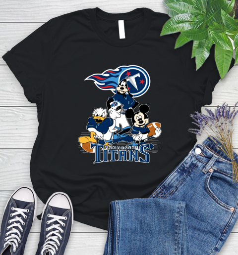 NFL Tennessee Titans Mickey Mouse Donald Duck Goofy Football Shirt Women's T-Shirt