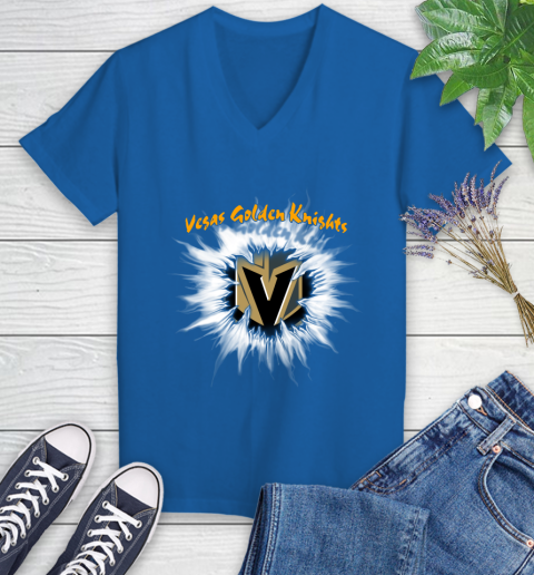 Vegas Golden Knights NHL Hockey Adoring Fan Rip Sports Women's V-Neck T-Shirt 10