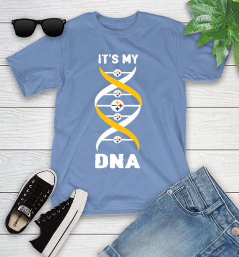 Pittsburgh Steelers NFL Football It's My DNA Sports Youth T-Shirt - Image 16