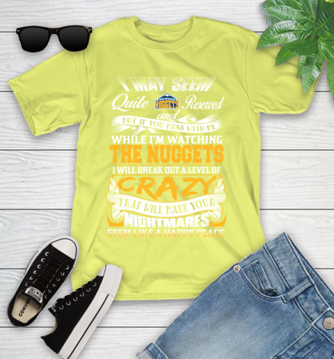 Denver Nuggets NBA Basketball Don't Mess With Me While I'm Watching My Team Youth T-Shirt 10