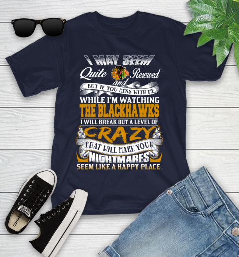 Chicago Blackhawks NHL Hockey Don't Mess With Me While I'm Watching My Team Youth T-Shirt 2