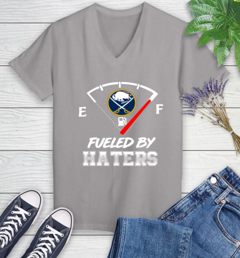 Buffalo Sabres NHL Hockey Fueled By Haters Sports Women's V-Neck T-Shirt 4