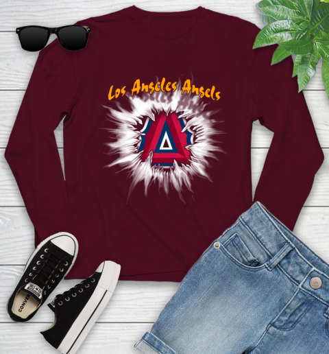 Los Angeles Angels MLB Baseball Adoring Fan Rip Sports Youth Long Sleeve 6