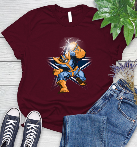 Dallas Cowboys NFL Football Thanos Avengers Infinity War Marvel Women's T-Shirt 7