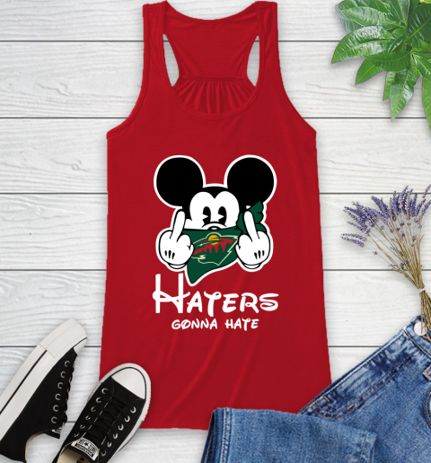 NHL Minnesota Wild Haters Gonna Hate Mickey Mouse Disney Hockey T Shirt Racerback Tank 5