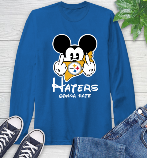 NFL Pittsburgh Steelers Haters Gonna Hate Mickey Mouse Disney Football T Shirt_000 Long Sleeve T-Shirt 10