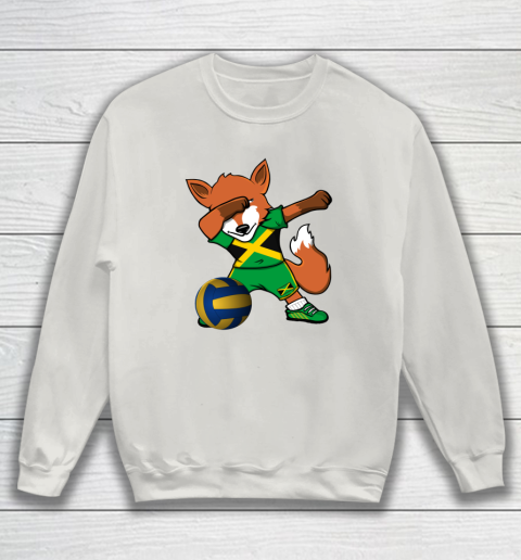 Dabbing Fox Jamaica Volleyball Fans Jersey Jamaican Sweatshirt 10