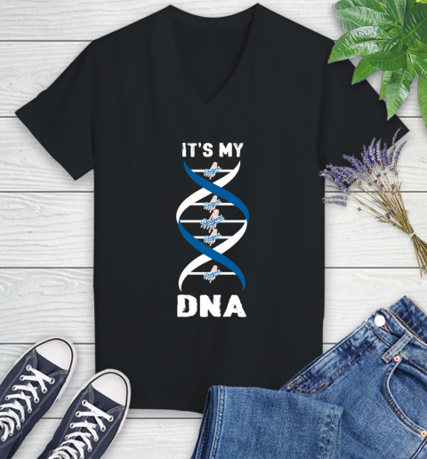 Los Angeles Dodgers MLB Baseball It's My DNA Sports Women's V-Neck T-Shirt