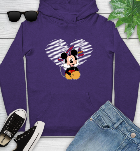 MLB Atlanta Braves The Heart Mickey Mouse Disney Baseball T Shirt_000 Youth Hoodie 5