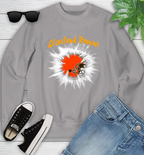Cleveland Browns NFL Football Adoring Fan Rip Sports Youth Sweatshirt 3