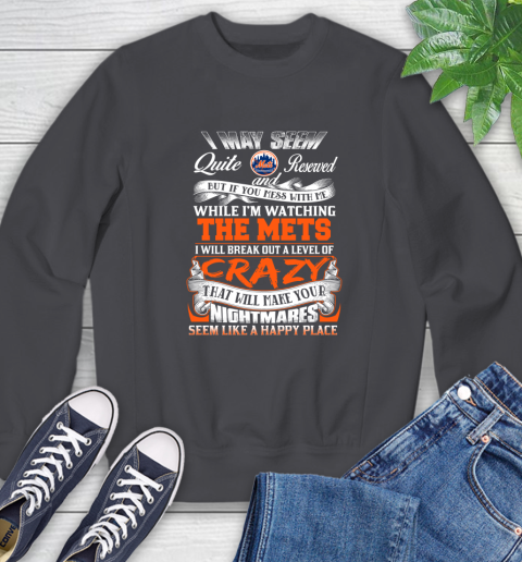 New York Mets MLB Baseball Don't Mess With Me While I'm Watching My Team Sweatshirt 6