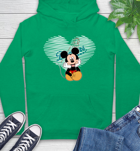 MLB Los Angeles Dodgers The Heart Mickey Mouse Disney Baseball T Shirt_000 Hoodie 8