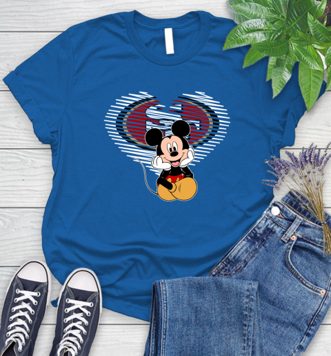 NFL San Francisco 49ers The Heart Mickey Mouse Disney Football T Shirt_000 Women's T-Shirt 12