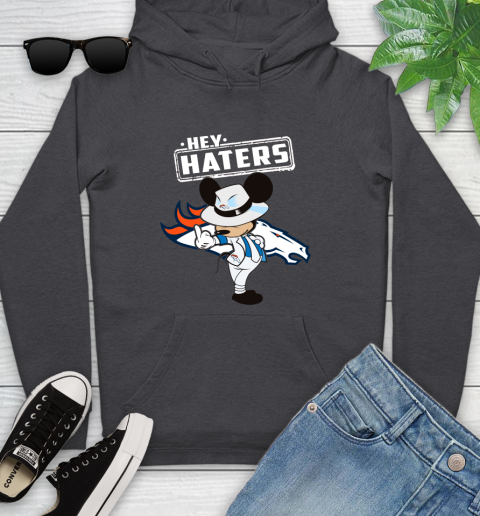 NFL Hey Haters Mickey Football Sports Denver Broncos Youth Hoodie 8