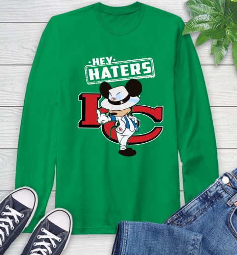 NFL Hey Haters Mickey Football Sports Kansas City Chiefs Long Sleeve T-Shirt 8