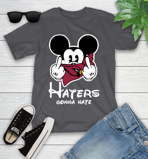 NFL Arizona Cardinals Haters Gonna Hate Mickey Mouse Disney Football T Shirt Youth T-Shirt 6
