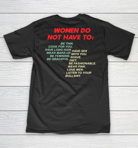 Women Do Not Have To Be Thin Cook For You V-Neck T-Shirt