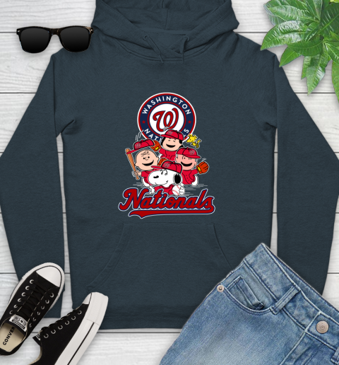MLB Washington Nationals Snoopy Charlie Brown Woodstock The Peanuts Movie Baseball T Shirt_000 Youth Hoodie 10