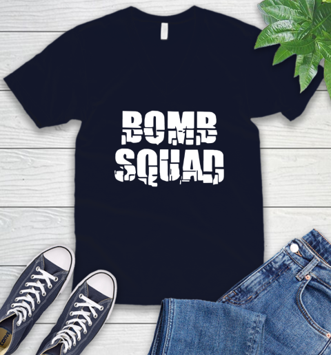 Bomb Squad V Neck T Shirt Tee For Sports
