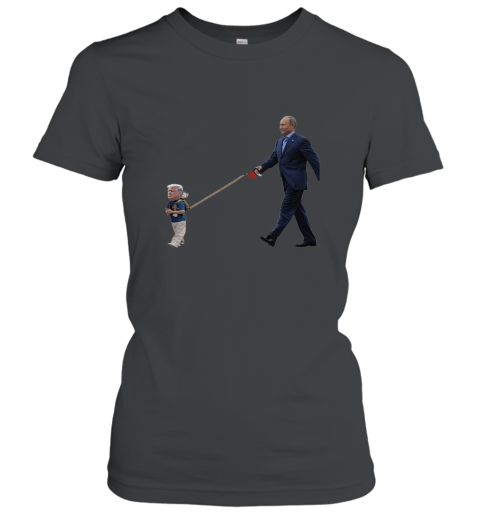 Little Trump On Leash with Putin  Never Trump  Resist Women T-Shirt