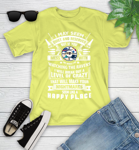 Baltimore Ravens NFL Football Don't Mess With Me While I'm Watching My Team Sports Youth T-Shirt 10