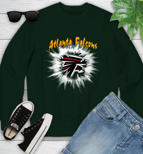 Atlanta Falcons NFL Football Adoring Fan Rip Sports Youth Sweatshirt 9