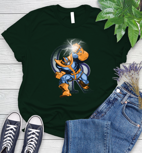 Colorado Rockies MLB Baseball Thanos Avengers Infinity War Marvel Women's T-Shirt 6